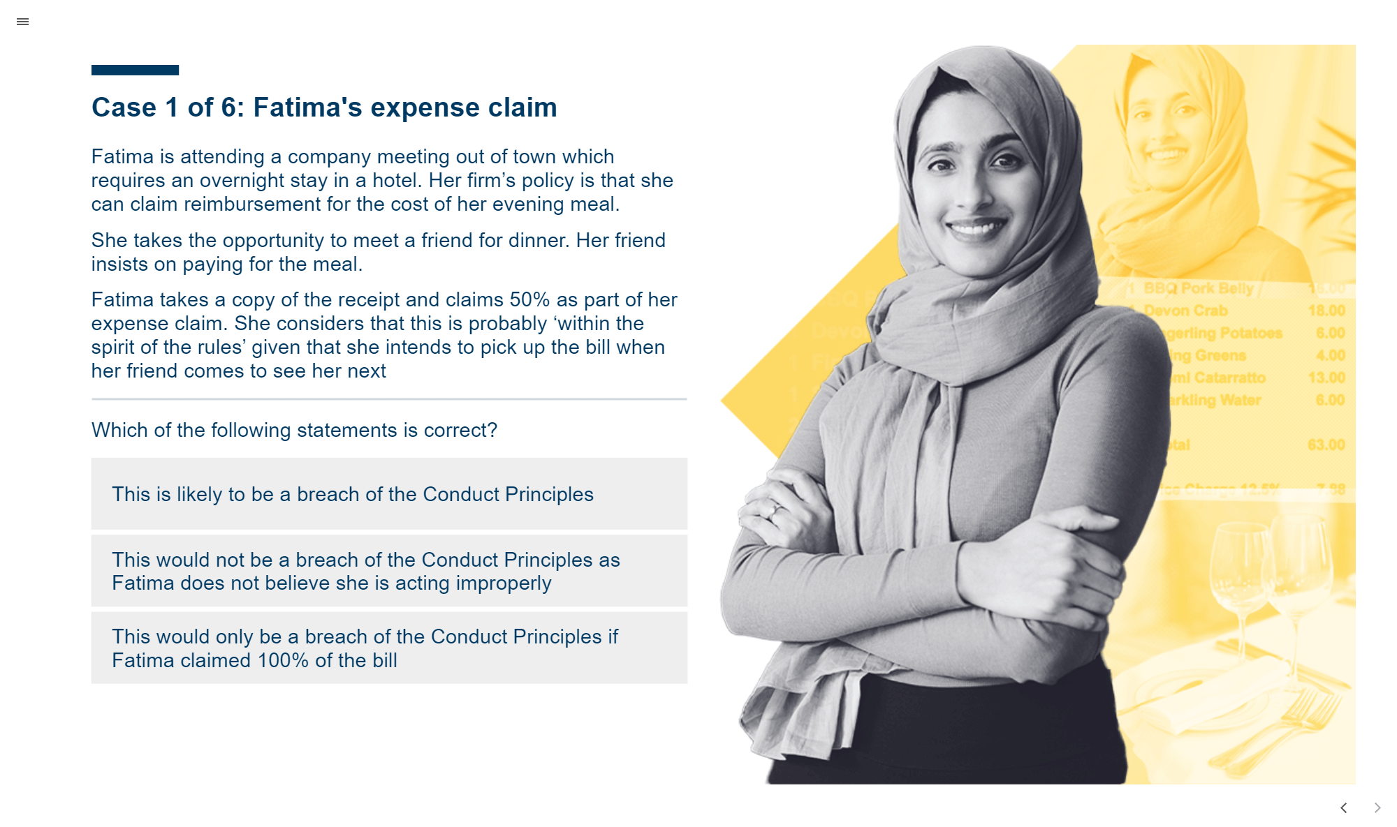 Conduct Priniciples DFSA Screenshot 5